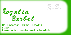 rozalia barbel business card